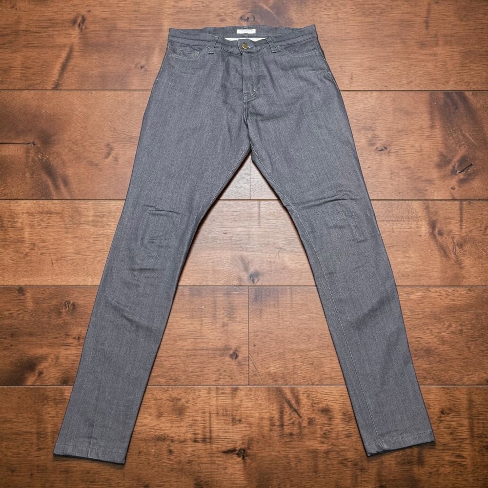 Tom James Blue Delta Mens Grey Custom Denim Jeans Made USA 30x31 Slim Straight